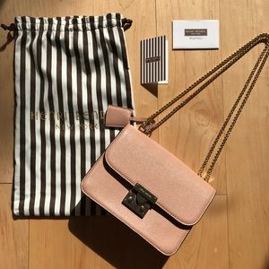 HENRI BENDEL WALDORF CHAIN PARTY PINK BLUSH PURSE